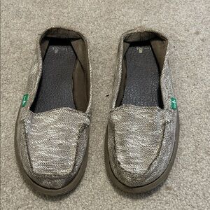 Sanuk Textured Slip-On Loafers in Coffee